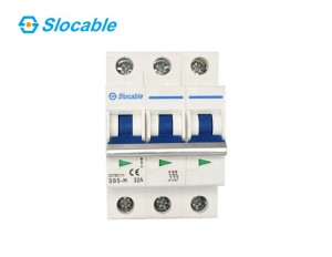 Slocable Din Rail Mount DC Circuit Breaker Solar MCB 3 Phase