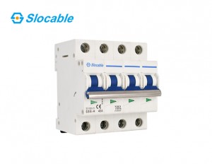 Slocable 4 Pole 63A 1000V Electric Solar DC Current Circuit Breaker