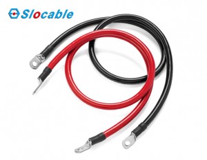 6 AWG Red and Black Battery Cable Wire 12 Inch for Car or Marine