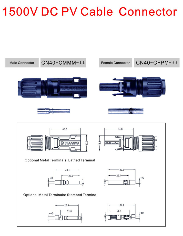 Photovoltaic Nc4 Solar Connector