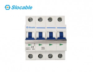 Slocable 4 Pole 63A 1000V Electric Solar DC Current Circuit Breaker