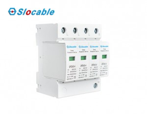 Slocable Best AC SPD Type 2 Din Rail Surge Protector 4 Pole