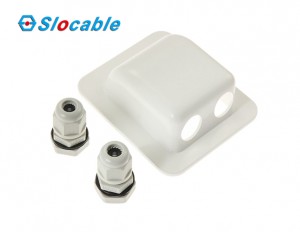 Slocable Waterproof PC Solar Double Cable Entry Gland for RV
