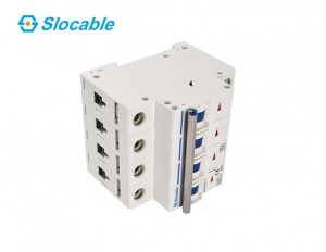 Slocable 4 Pole 63A 1000V Electric Solar DC Current Circuit Breaker