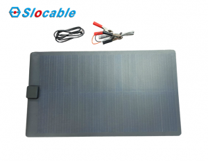 Slocable Portable Solar Panel Charger for Motorcycle Battery 18W